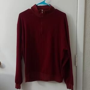 Marbas Maroon Wool Sweater L Classic Comfy Casual Winter Preppy Quiet Luxury